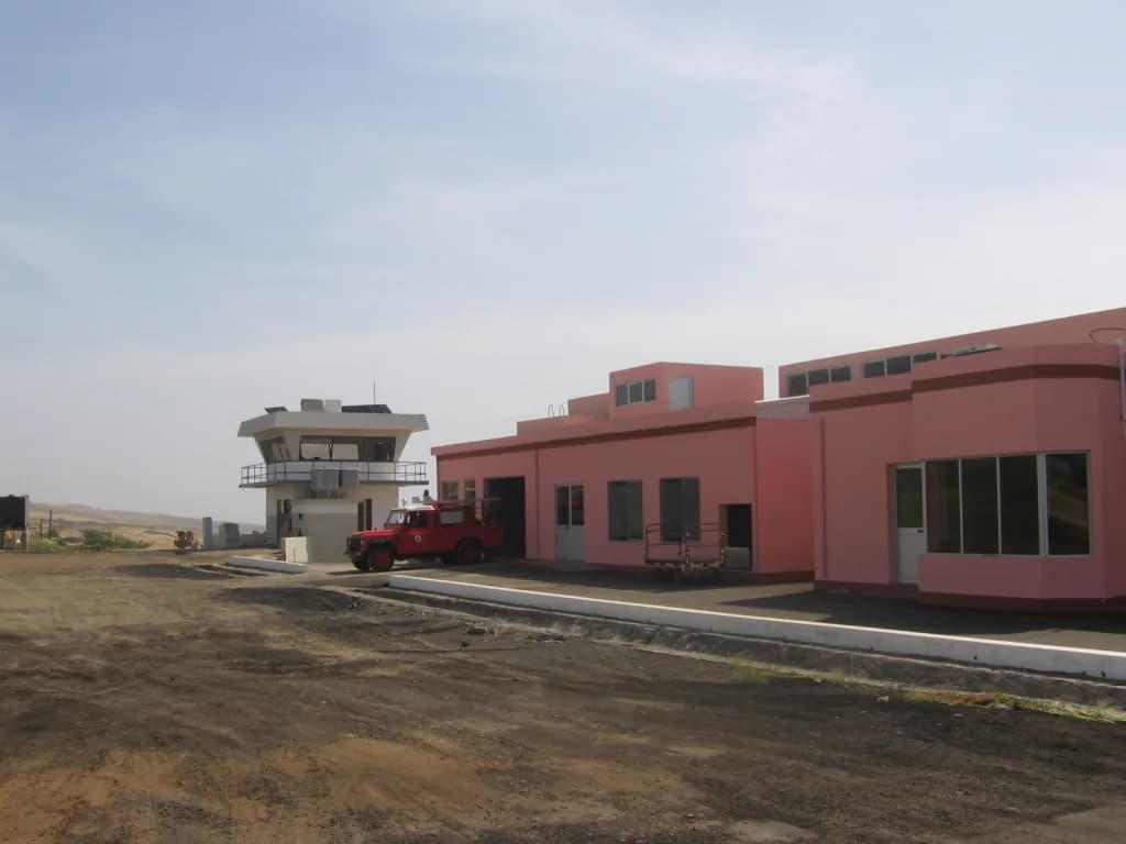 Panorama infrastruktury portu São Filipe Airport