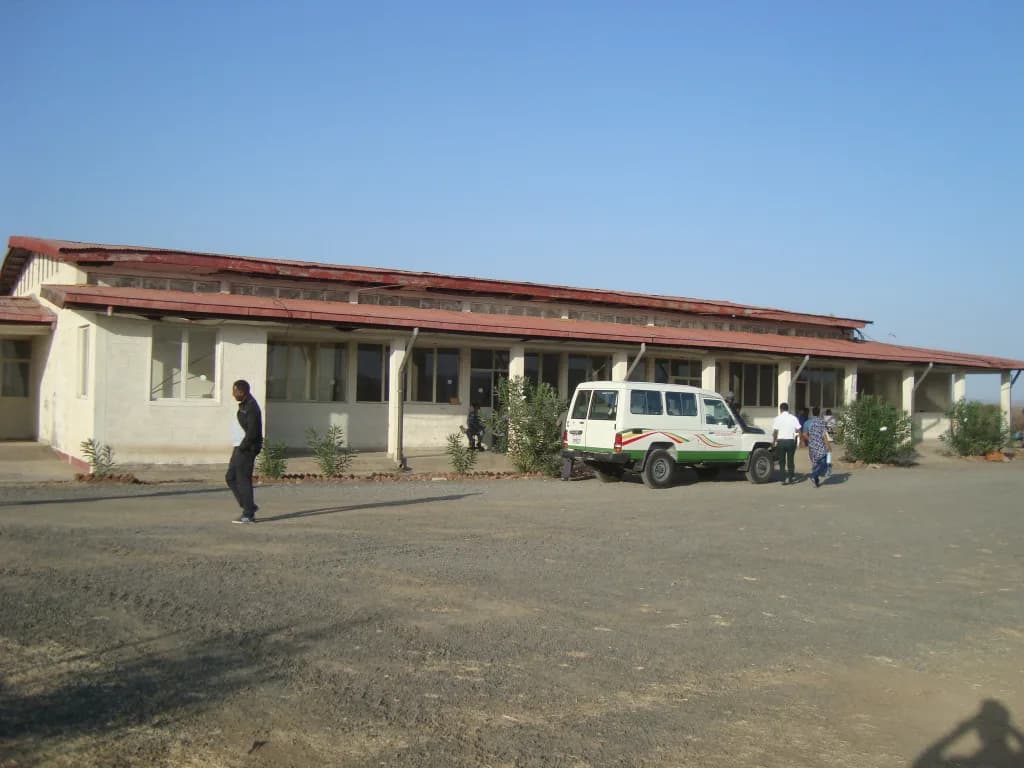 Panorama infrastruktury portu Humera Airport