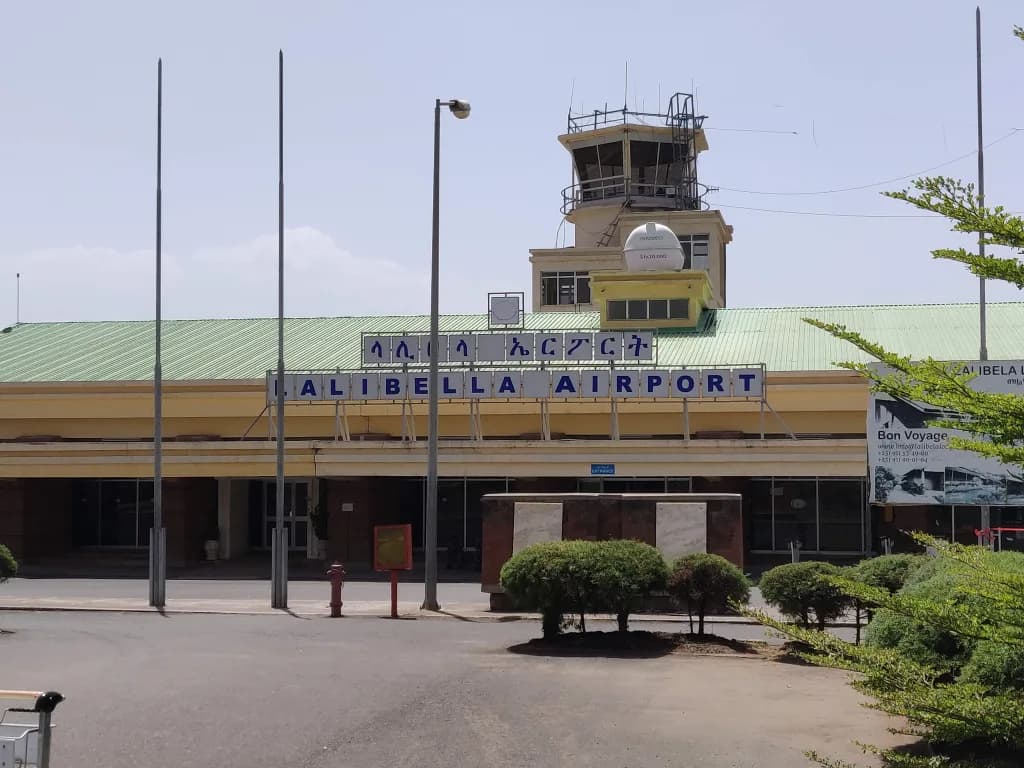 Panorama infrastruktury portu Lalibela Airport