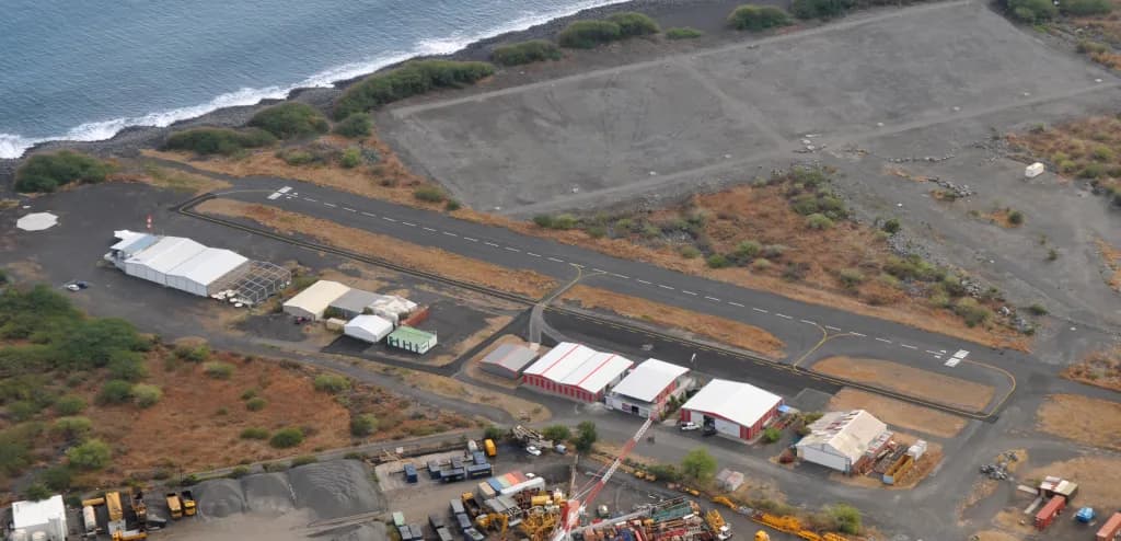 Panorama infrastruktury portu Cambaie Airfield