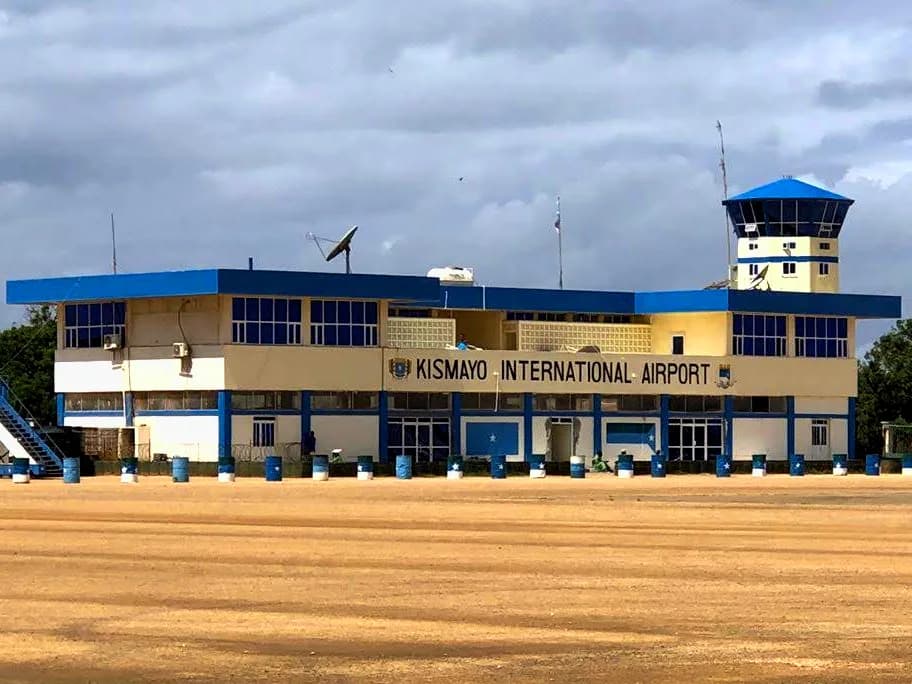 Panorama infrastruktury portu Kismayo Airport