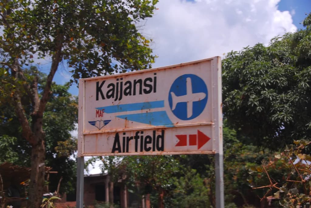 Panorama infrastruktury portu Kajjansi Airfield