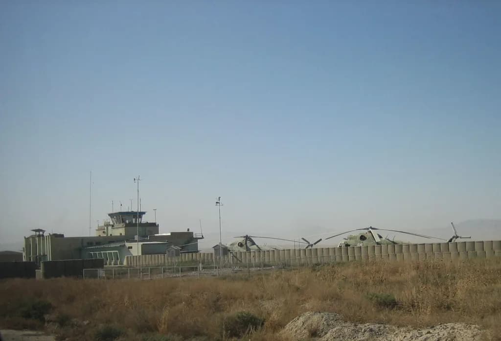 Panorama infrastruktury portu Kunduz Airport