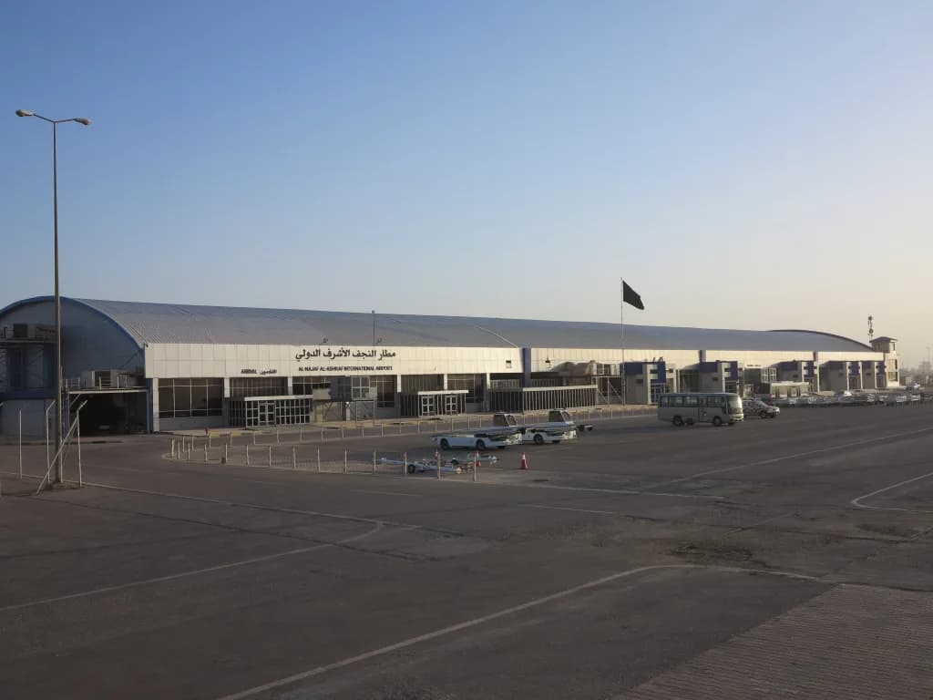 Panorama infrastruktury portu Al Najaf International Airport