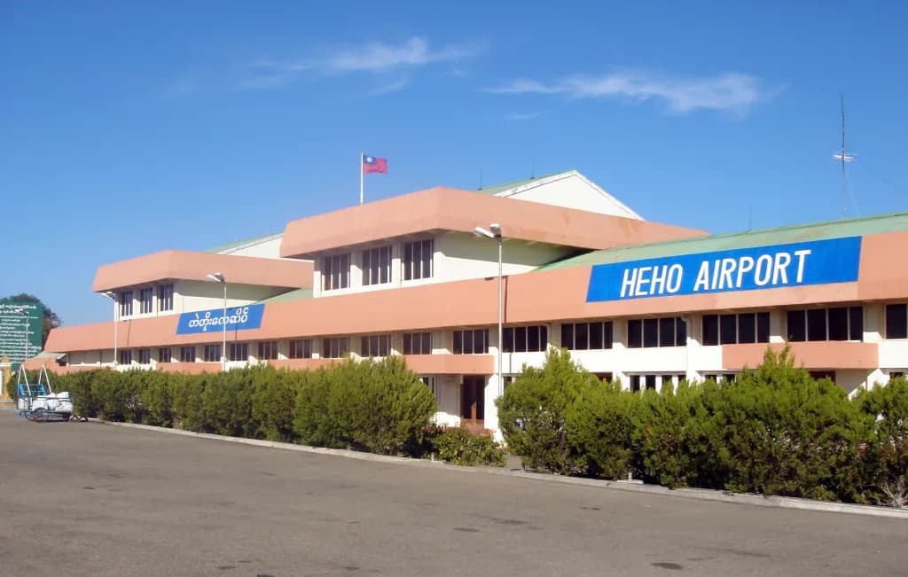 Panorama infrastruktury portu Heho Airport