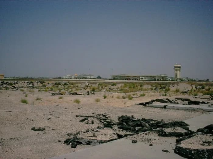 Panorama infrastruktury portu Yasser Arafat International Airport