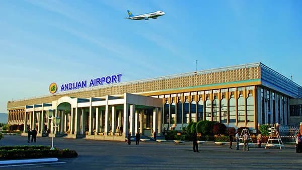 Panorama infrastruktury portu Andijan International Airport
