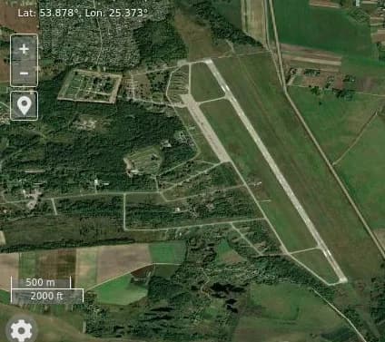 Panorama infrastruktury portu Lida Air Base
