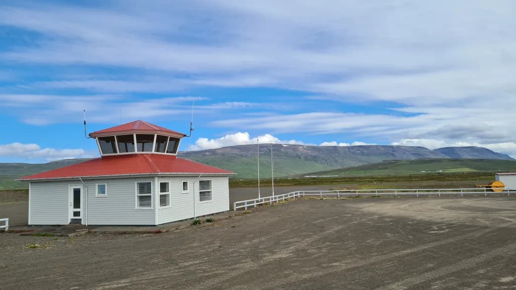 Panorama infrastruktury portu Blönduós Airport
