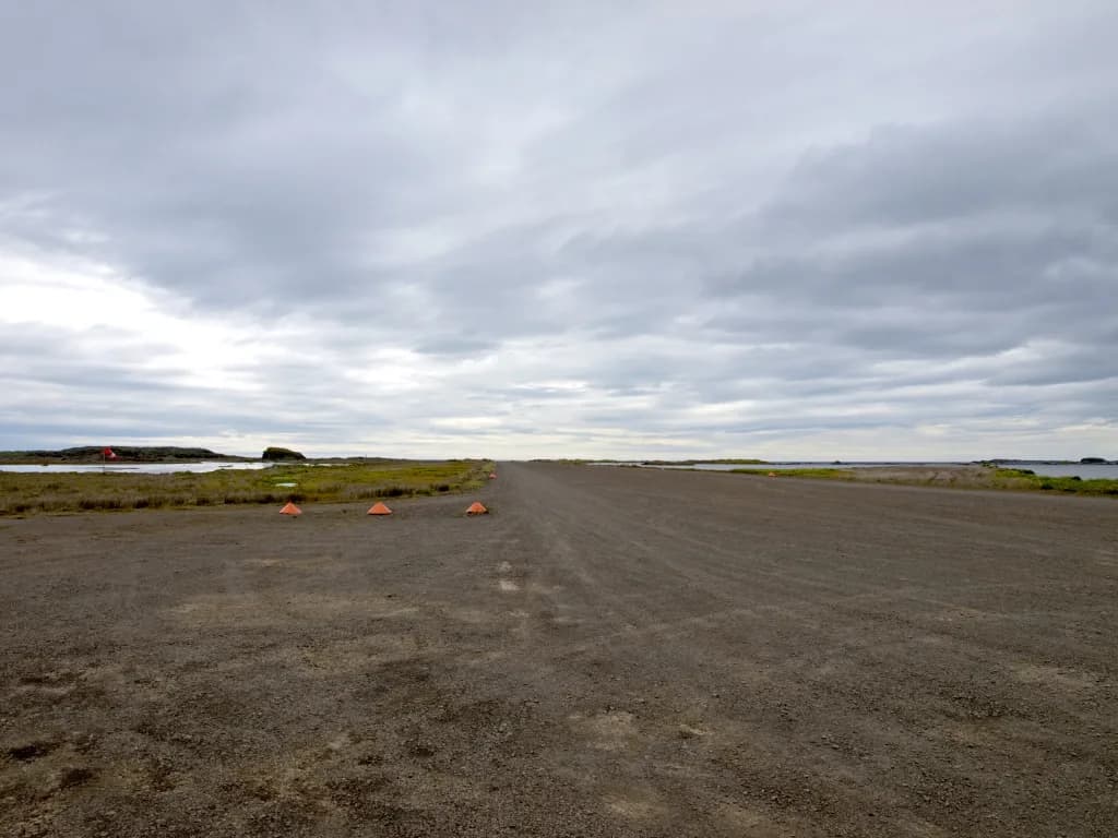 Panorama infrastruktury portu Djúpivogur Airport