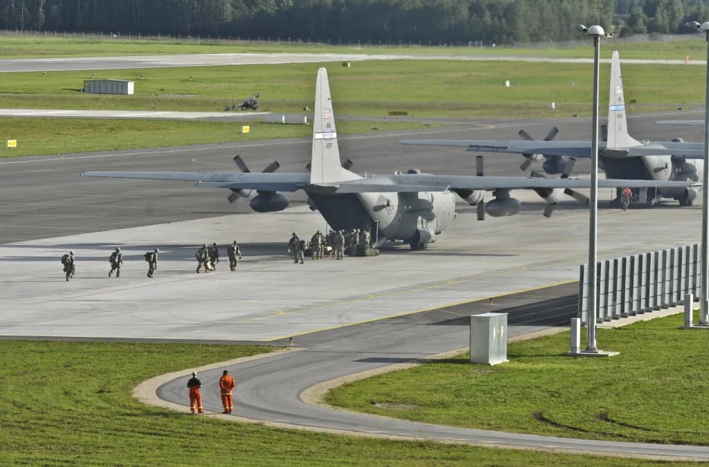 Panorama infrastruktury portu Lielvarde Air Base