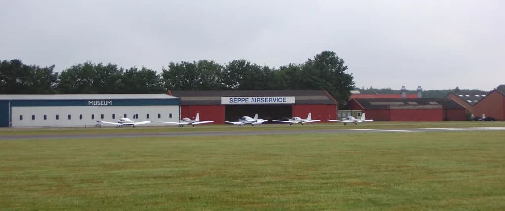 Panorama infrastruktury portu Breda International Airport