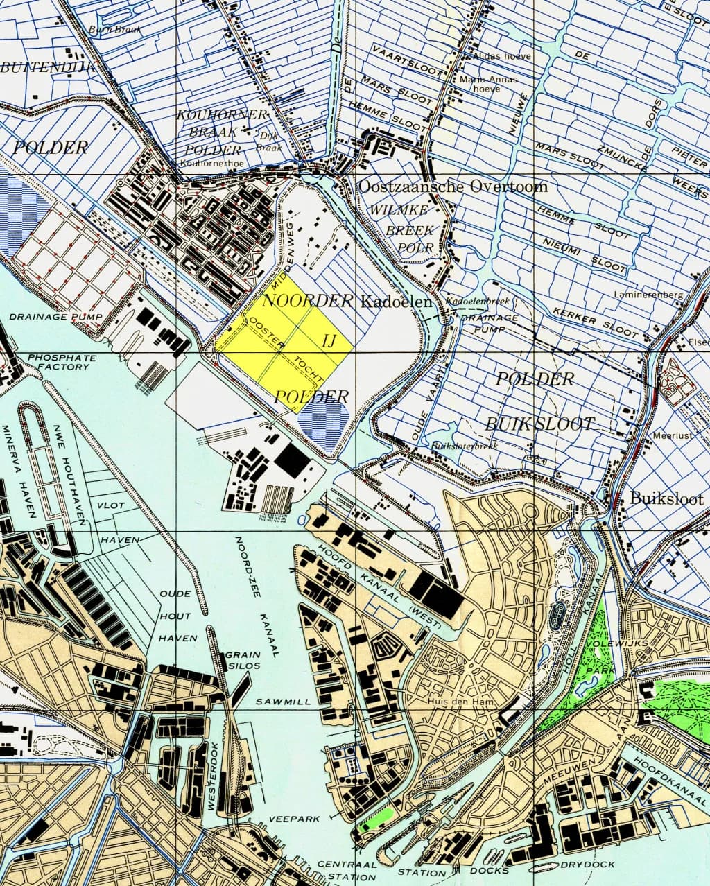 Panorama infrastruktury portu Buiksloot Airfield