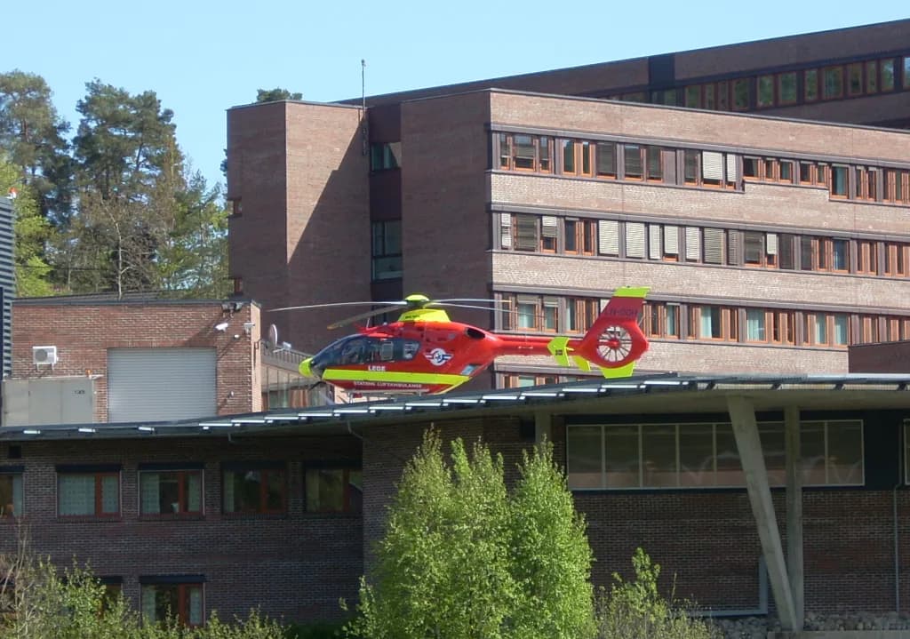 Panorama infrastruktury portu Arendal Hospital Heliport