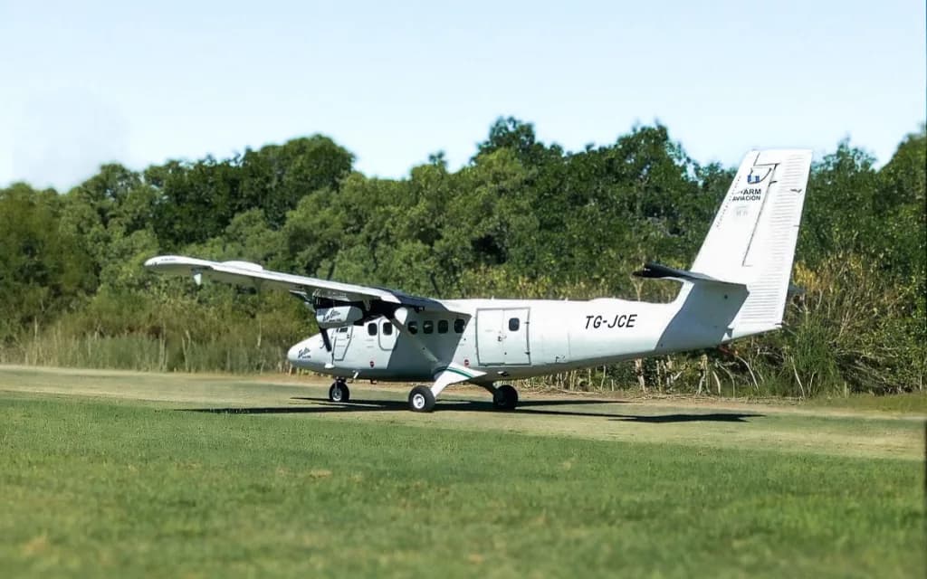 Panorama infrastruktury portu Iztapa Aeroclub