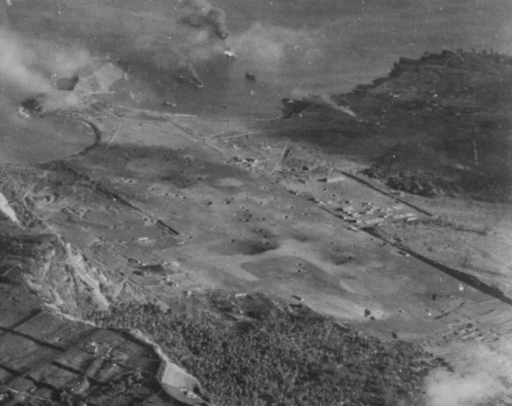 Panorama infrastruktury portu Pagan Airstrip