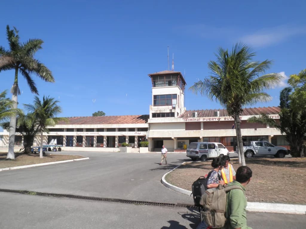 Panorama infrastruktury portu Capitán Av. Salvador Ogaya G. airport