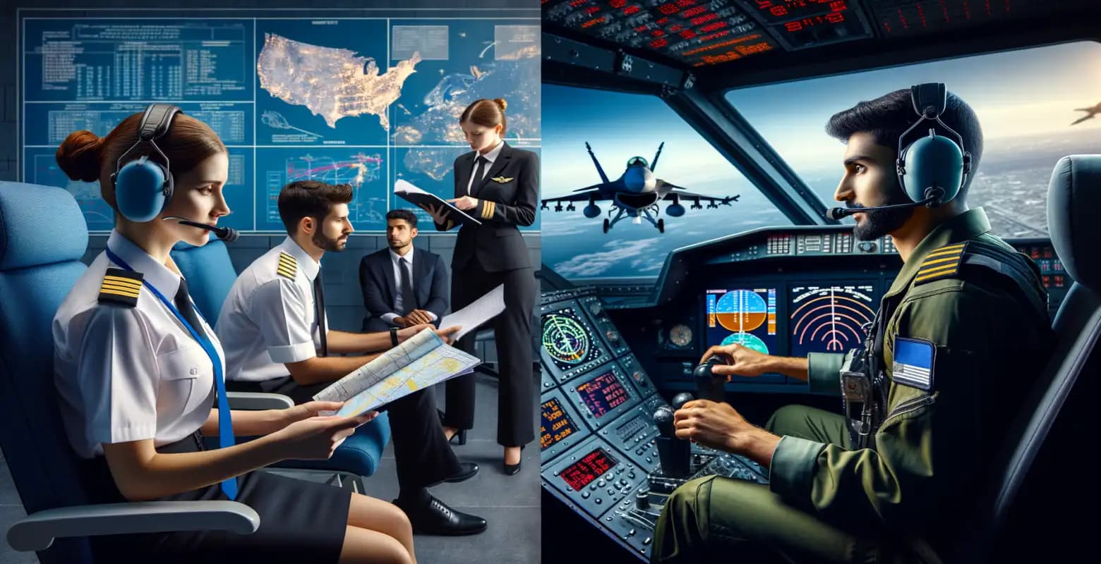 Jakie są różnice w szkoleniu pilotów samolotów pasażerskich i wojskowych?